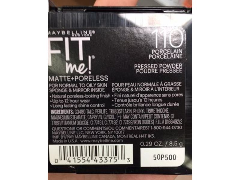 Maybelline New York Fit Me Matte Plus Poreless Powder, Porcelain, 0.29 oz/8.5 g
