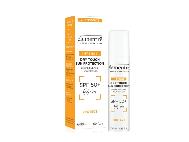 Elementre Intense Dry Sun Protection Cream, SPF 50+, 1.69 fl oz/50 mL