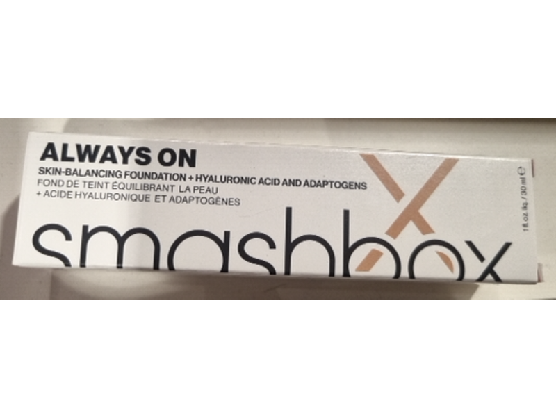 Smashbox Always On Skin-Balancing Foundation, Hyaluronic Acid & Adaptogens, M10W, 1 fl oz/30 mL