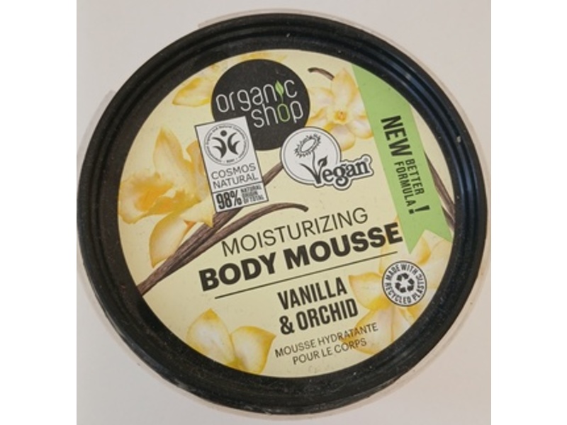 Organic Shop Vanilla & Organic Moisturizing Body Mousse, 8.5 fl oz/250ml