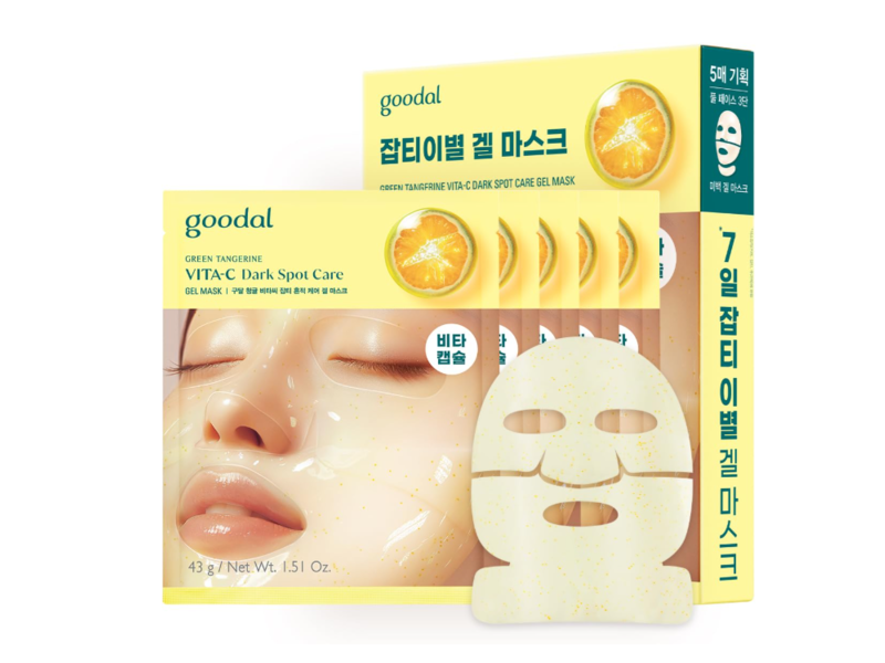 Goodal Vita-C Dark Spot Gel Mask, Green Tangerine, 1.51 oz/43 g, Pak Of 5