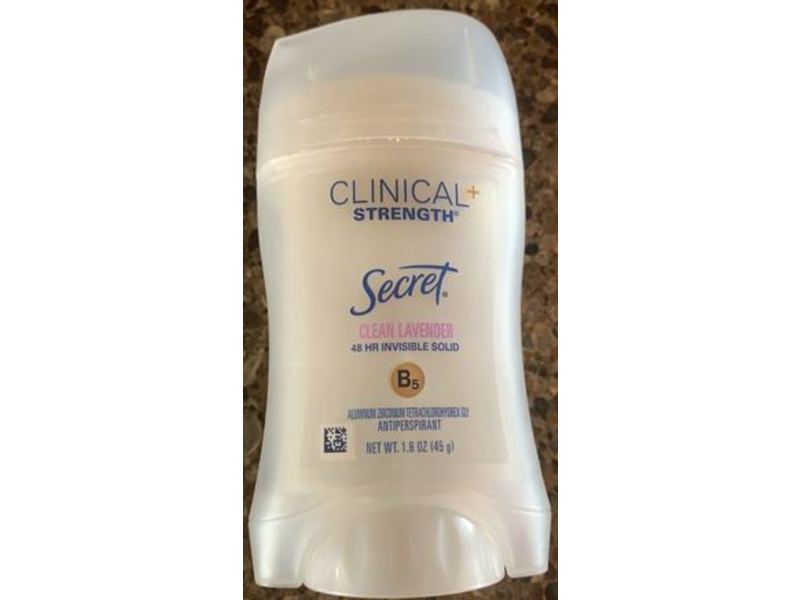Secret B5 Antiperspirant, Clinical+Strength, Clean Lavender, 1.6 oz/45 g