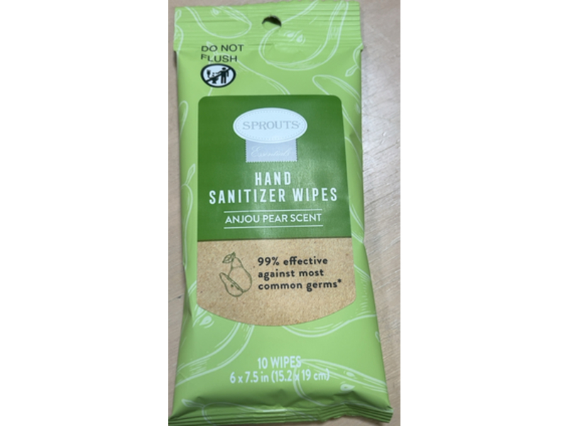 Sprouts Hand Sanitizer Wipes, Anjou Pear, 10 Counts
