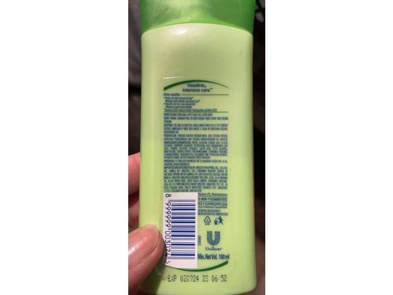 Vaseline Intensive Care Rich Lotion, Aloe Soothe, 100 mL