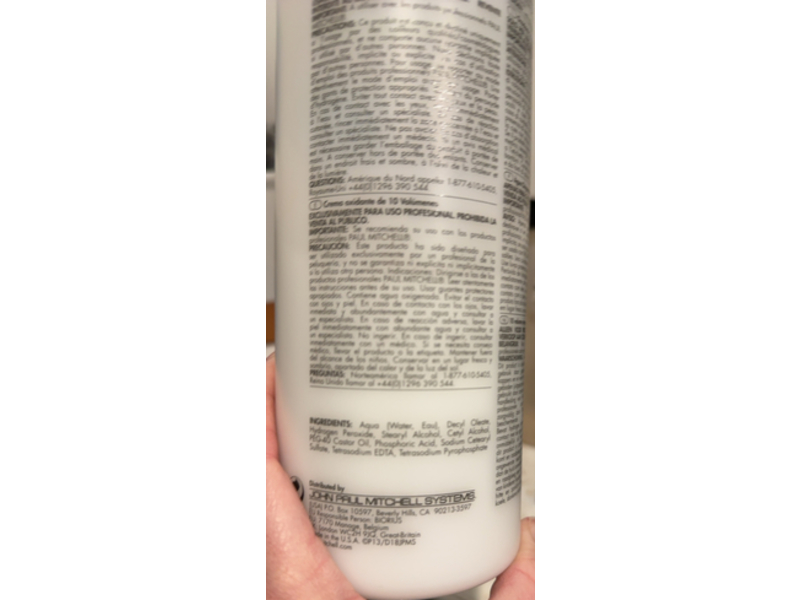 Paul Mitchell 10 Vol Cream Developer 3 %, 33.8 fl oz/1 L