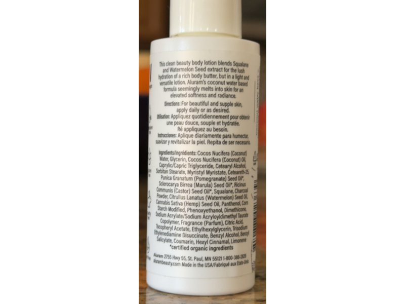 Aluram Clean Beauty Body Lotion, 2 fl oz/60 mL