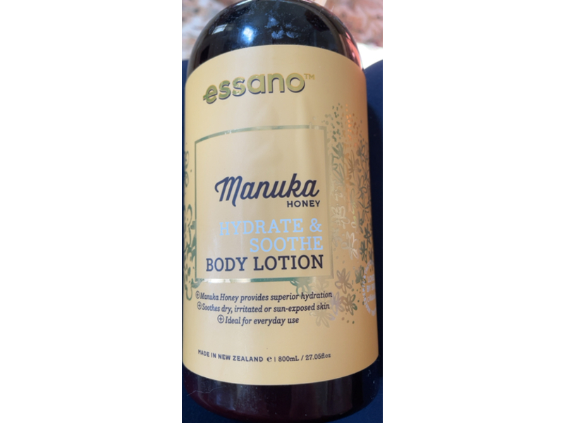 Essano Hydrate & Soothe Body Lotion, Manuka Honey, 27.05 fl oz/800 mL