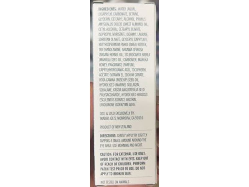 Trader Joe's Supreme Hydrating Eye Cream, Plant Extracts, 0.53 oz/15 g