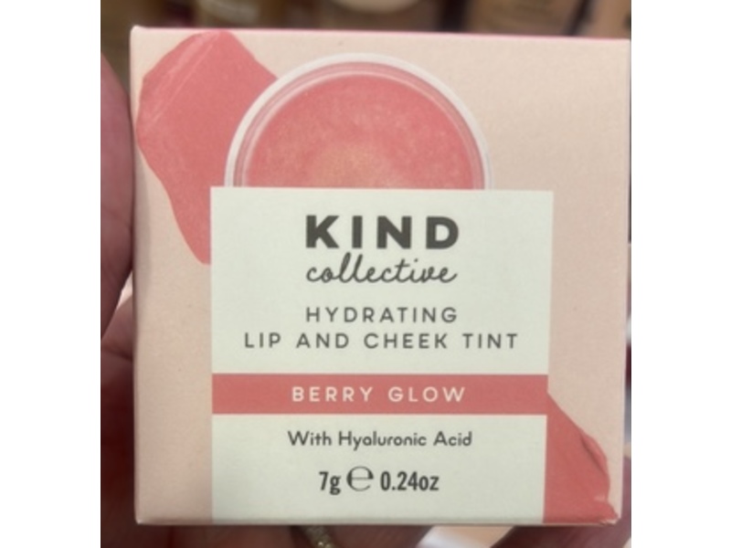 Kind Collective Hydrating Lip & Cheek Tint, Berry Glow, 0.24 oz/7 g
