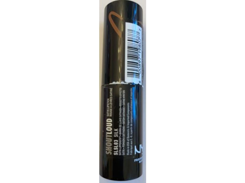 NYX Professional Makeup Shoutloud Satin Lipstick, Silk, 0.65 oz