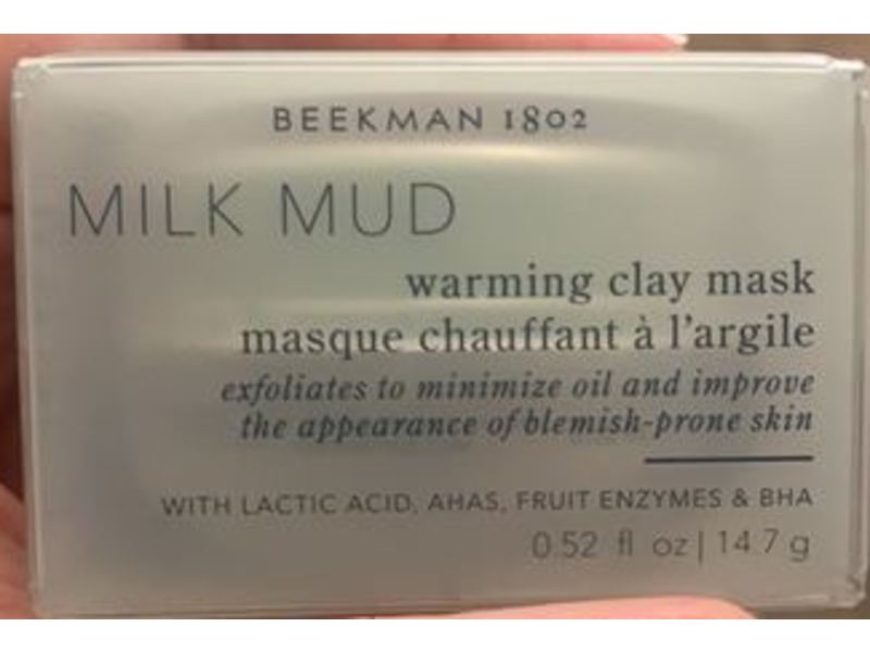 Beekman 1802 Milk Mud Warming Clay Mask, 0.52 fl oz/14.7 g