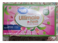 Great Value Ultimate Fresh Dryer Sheets, Paradise Fresh, 180 Count - thumbnail 2