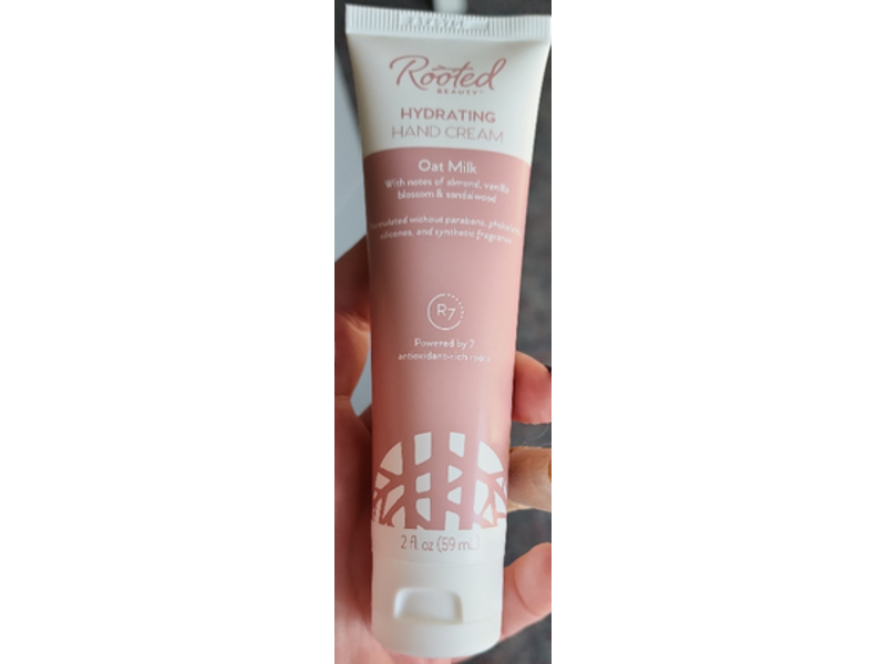 Rooted Hydrating Hand Cream, R7, Oat Milk, 2 fl oz/59 mL