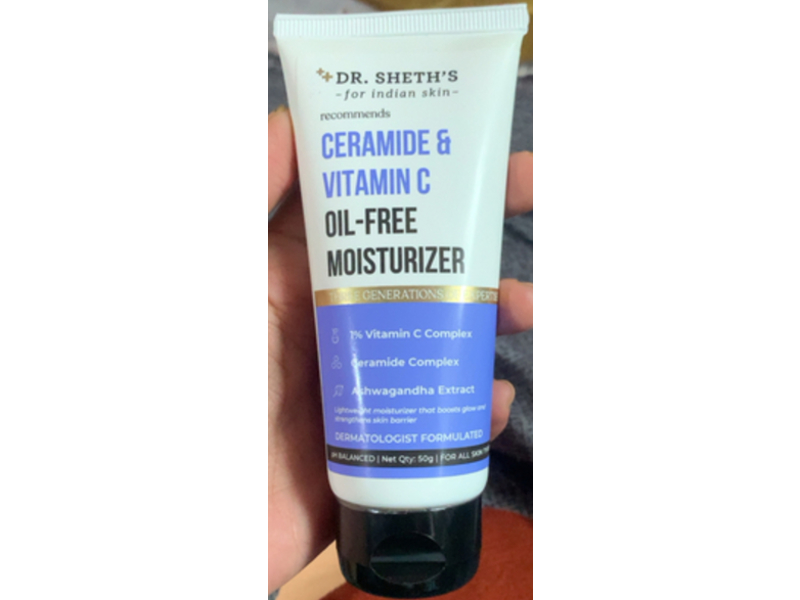 Dr. Sheth's, Ceramide & Vitamin C Oil Free Moisturizer, 50 g