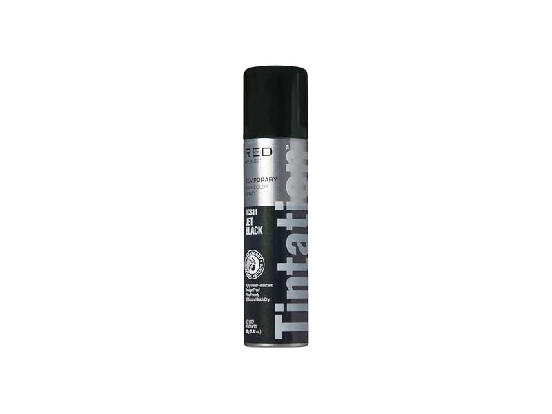 Red By Kiss Tintation Temporary Hair Color Spray, Jet Black, 2.82 oz/80 g