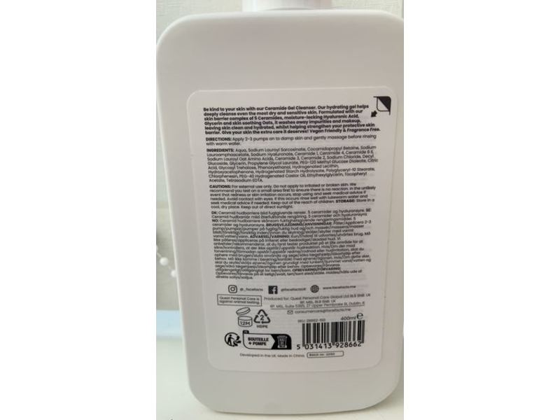 Facefacts Skin Barrier Complex Hydrating Gentle Cleanser, 13.53 fl oz/400 mL