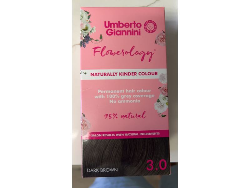 Umberto Giannini Flowerology Permanent Hair Colour, Dark Brown 3.0
