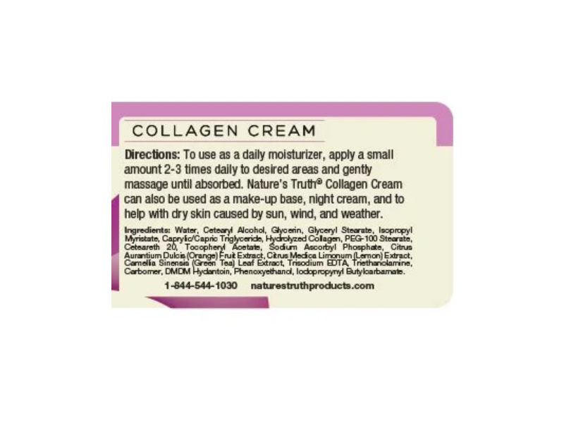 Nature's Truth Professional Moisturizing Collagen Cream, 4 oz/113 g