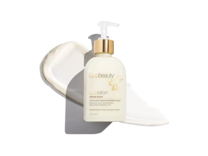 Luxe Beauty Luxelotion Face, Neck & Hands Lotion, Vanilla, 8.5 fl oz/251 mL