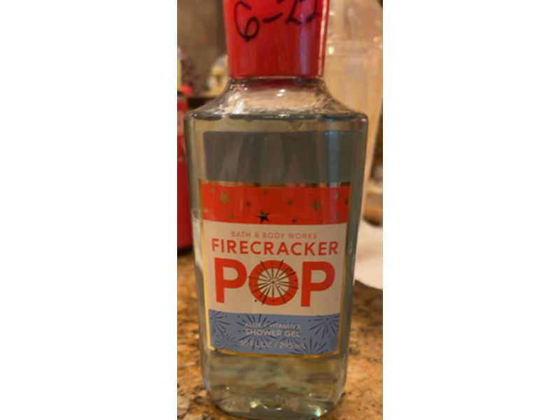 Bath & Body Works Fire Cracker Pop Shower Gel, Aloe + Vitamin E, 10 fl oz/295 mL, Pack Of 2