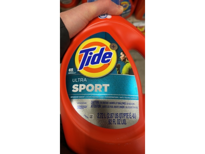 Tide Ultra Sport Liquid Laundry Detergent, 65 Loads, 92 fl oz/2.72 L