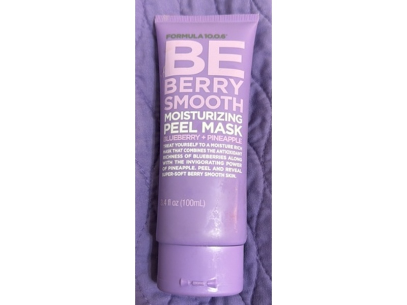 Formula 10.0.6 BE Berry Smooth Moisturizing Peel Mask, Blueberry + Pineapple, 3.4 fl oz/100 mL