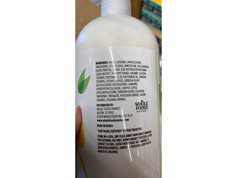 365 Whole Foods Market Colloidal Oatmeal Body Lotion, Fragrance Free, 32 fl oz/946 mL