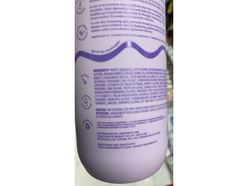 Function Of Beauty Wavy Hair Conditioner, Argan Oil, 22 fl oz/650 mL