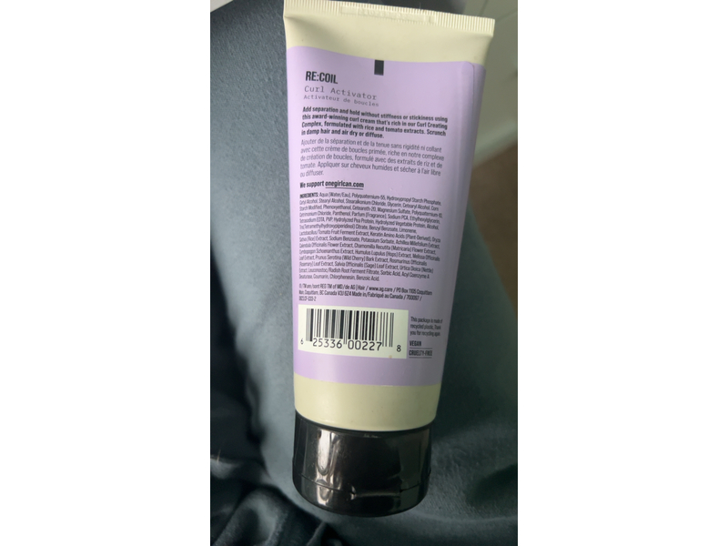 AG Care Re:Coil Curl Activator, Silicon Free, 6 fl oz/178 mL