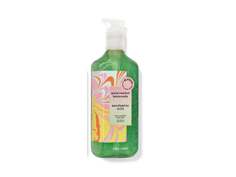 Bath & Body Works Deep Cleansing Hand Soap, Watermelon Lemonade & Eucalyptus Mint, 8 fl oz/236 mL