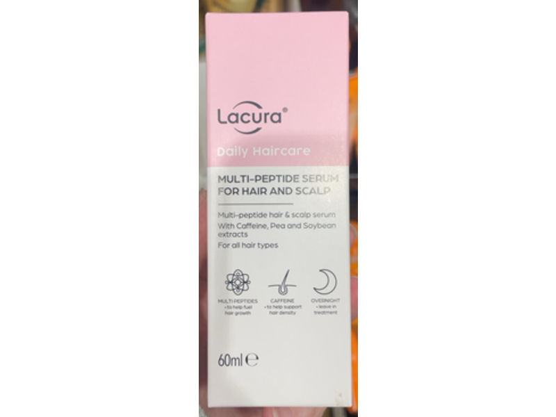 Lacura Daily Haircare Multi - Peptide Serum, Caffeine, Pea & Soybean Extracts, 60 mL