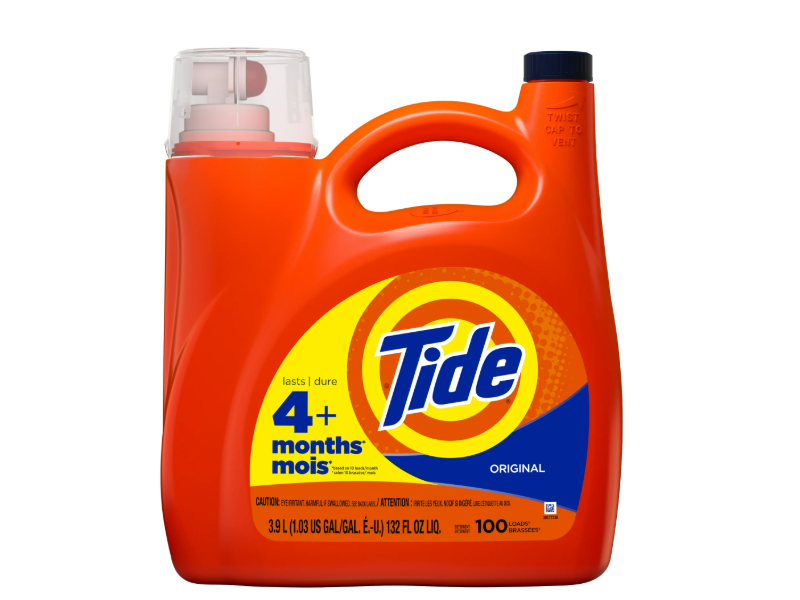 Tide Liquid Laundry Detergent, Original, 100 Loads, 132 fl oz/3.9 L