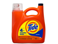Tide Liquid Laundry Detergent, Original, 100 Loads, 132 fl oz/3.9 L - thumbnail 1