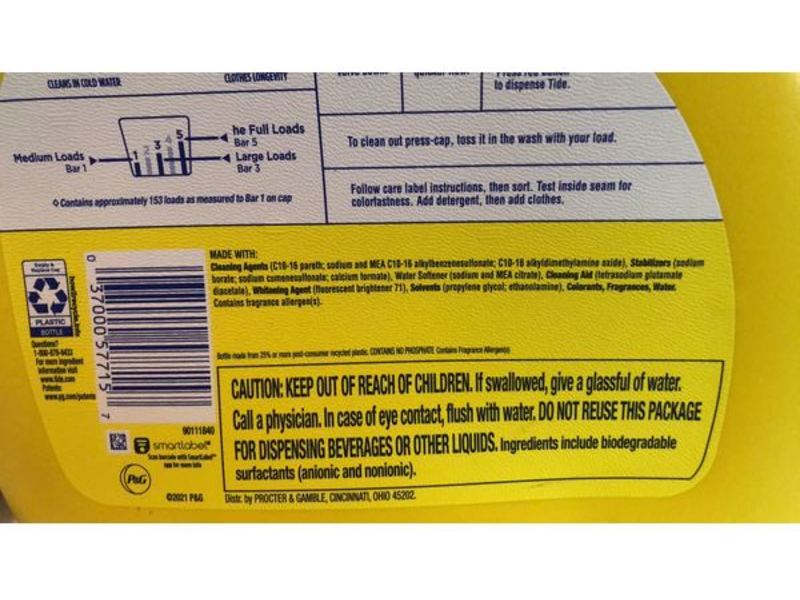 Tide Simply Clean & Fresh Laundry Detergent, Refreshing Breeze, 153 Loads, 208 fl oz/6.15 L