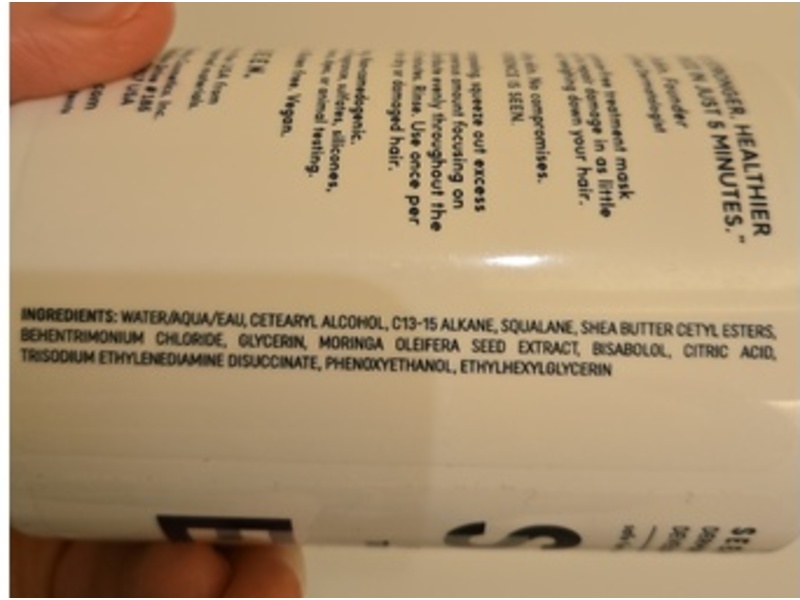 SEEN Frizz + Repair Treatment Mask, Fragrance Free, 8 fl oz