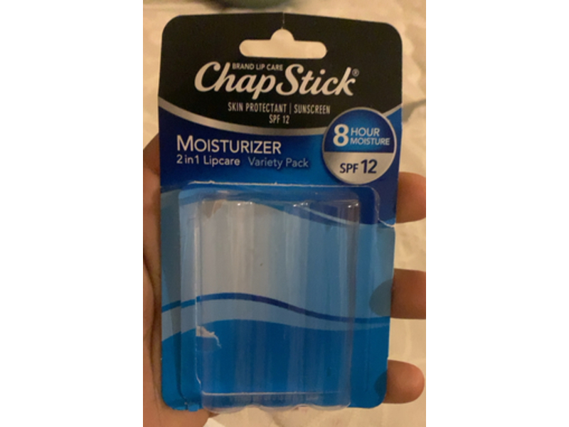 Chapstick Moisturizer 2 In 1 Lipcare, SPF 12, Black Cherry, Cool Mint & Original, Pack Of 3