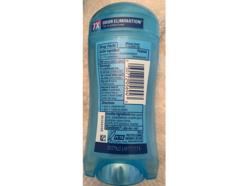 Secret Antiperspirant/Deodorant, Tropical Hibiscus, 2.6 oz/73 g