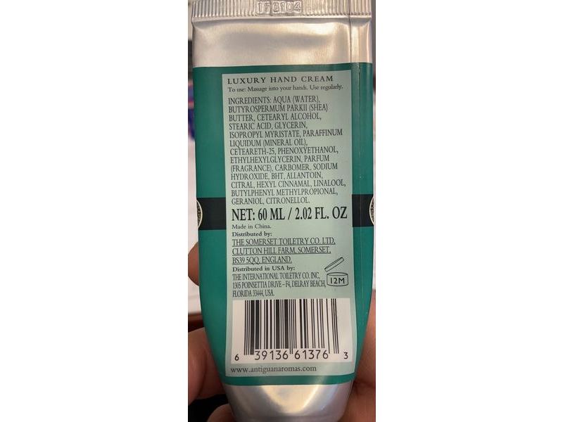 AAA Luxury Hand Cream, Lemongrass & Basil, 2.02 fl oz/60 mL