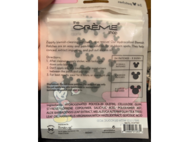 The Creme Shop Hydrocolloid Blemish Patche, Glycolic Acid, 2.4 g, 24 Counts