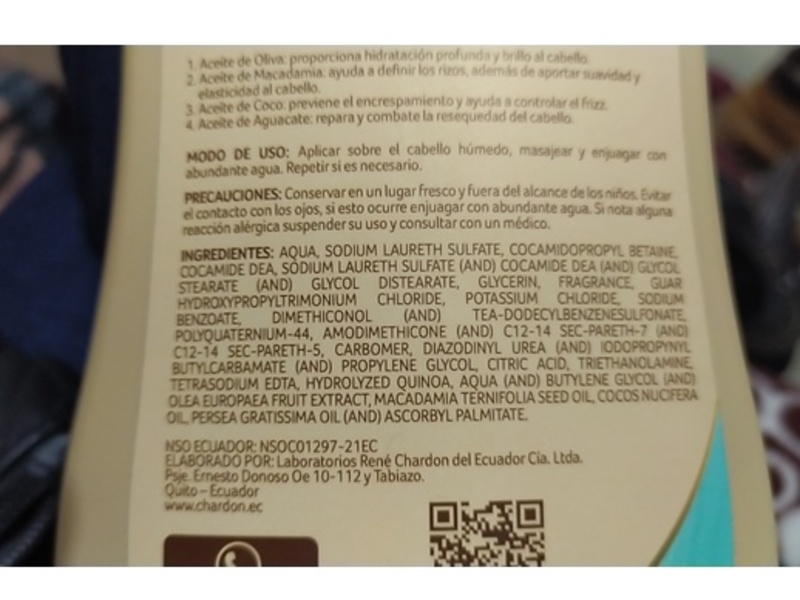 Chardon Paris Kinoe Shampoo Quinoa + 4 Oils, 550 mL