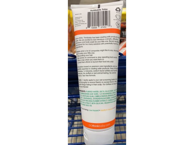 Thinkbaby Shampoo & Body Wash, Papaya, 8 oz/237 mL