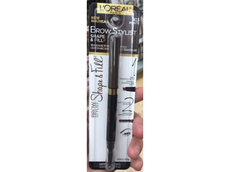 L'Oreal Brow Stylist Shape & Fill Pencil, 415 Brunette, 0.008 oz/250 mg
