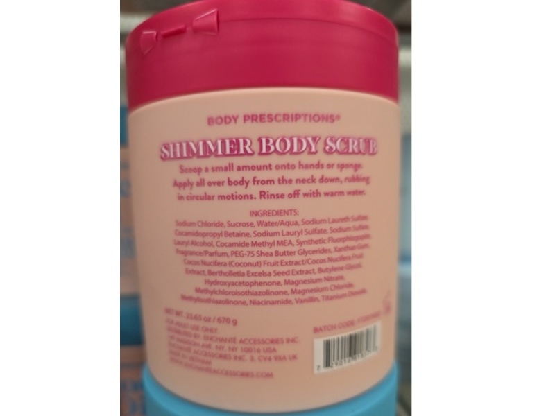 Body Prescriptions Shimmer Body Scrub, Brazil Nut, 23.63 oz/670 g