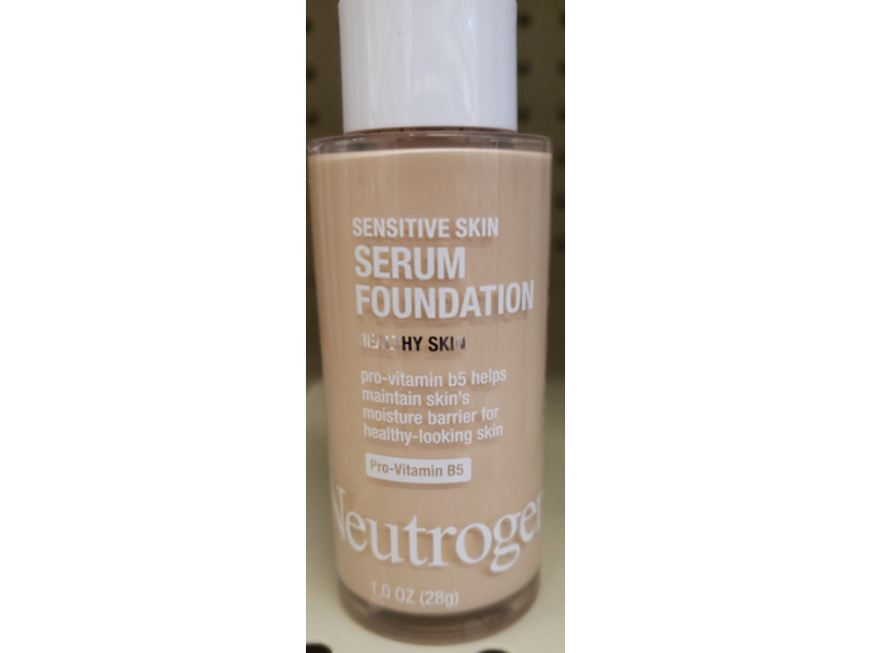 Neutrogena Sensitive Skin Serum Foundation, Pro-Vitamin B5, 01 Light, 1 oz/28 g