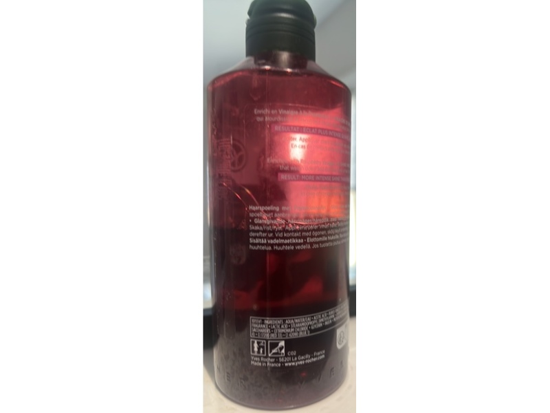 Yves Rocher Shine Vineger Hair Rinsing Lotion, Raspberry Vineger, 13.5 fl oz/400 mL