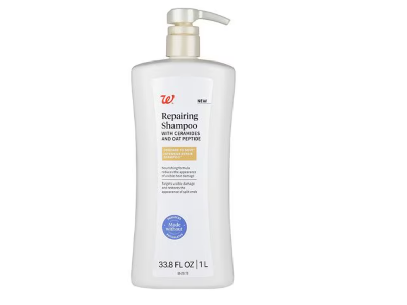 Walgreens Repairing Shampoo, Ceramides & Oat Peptide, 33.8 fl oz/1 L