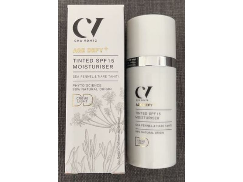 Green People Cha Vohtz Age Defy+ Tinted Moisturiser, SPF 15, Creme Light, 30 ml