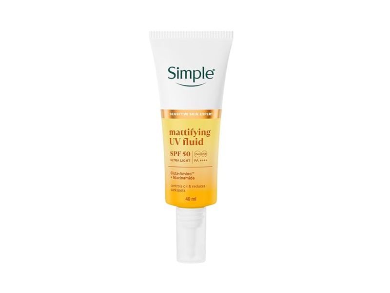 Simple Mattifying UV Fluid Sunscreen, SPF 50, 40 mL