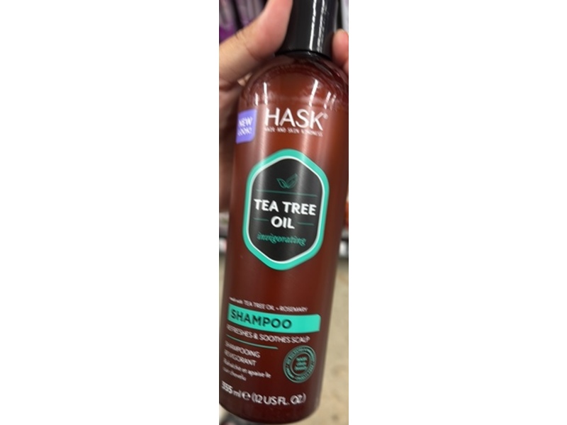 Hask Invigorating Shampoo, Tea Trea Oil, 12 fl oz/355 mL