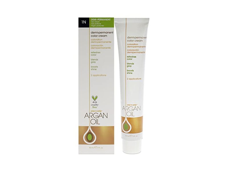 One 'n Only Demi Permanent Hair Color Cream, Very Black 1N, 3 fl oz/90 mL